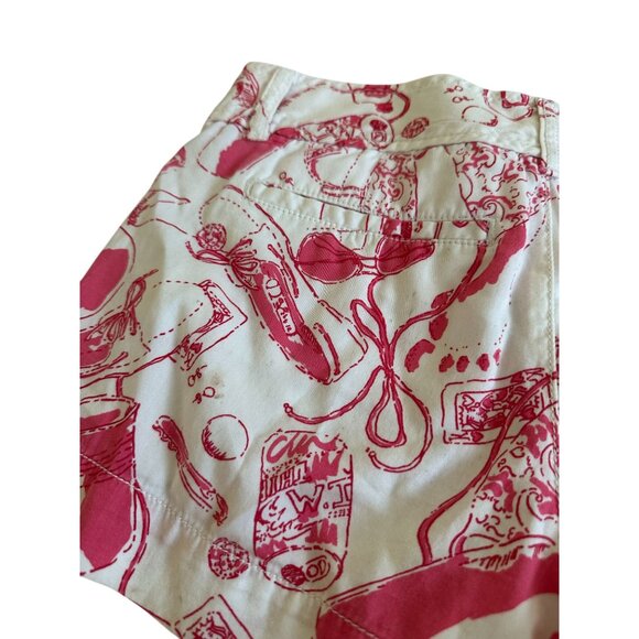 LILLY PULITZER Holy Grail Spin the Bottle Chino Cotton Shorts Size 2 - Picture 9 of 9